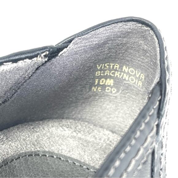 Earth Vista Nova Ballet Flat Shoes Size 10 Black Perforated Leather Breathable - Picture 6 of 16